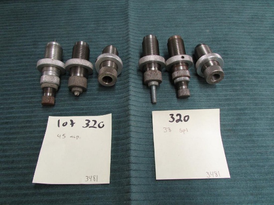 2 sets of reloading dies. 45 ACP and 38 Spl