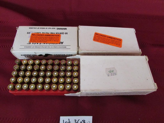 3 boxes of reloaded 9mm. 150 rounds total.