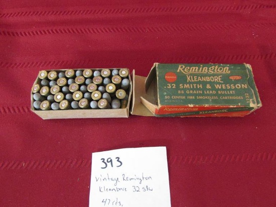 Vintage box of Remington .32 s&w Kleanbore 47rds.