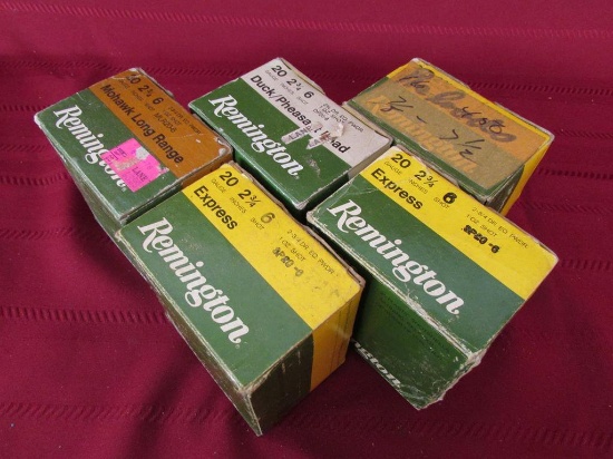5 Boxes of 20ga mixed shot. possible reloads. times the money