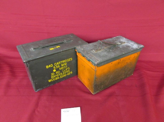 2 large metal ammo cans