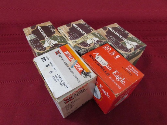 5 full boxes of 20ga. approx 125rds. possible reloads times the money