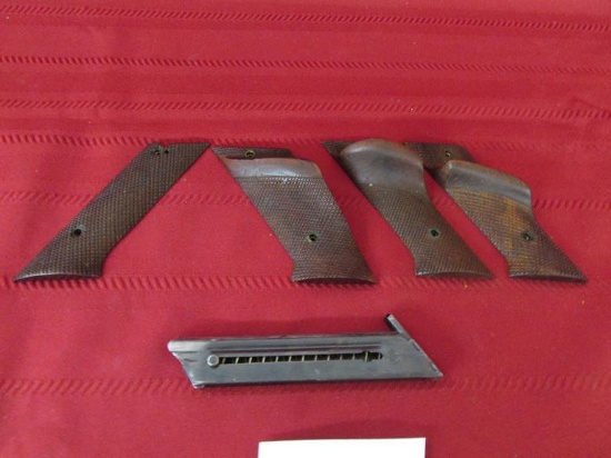 Target grips for Hi-Standard H-D military and one mag for Hi-standard