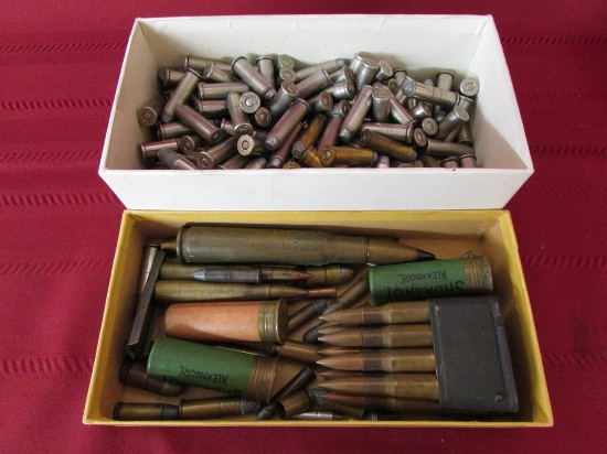 Box of approx 150 38spl. and box on misc vintage ammo.