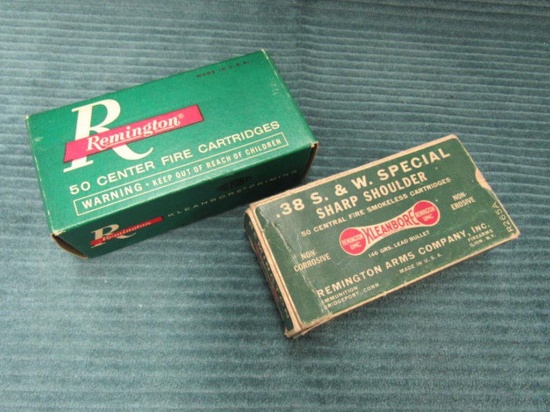 Vintage Ammo - 2 boxes, Kleanbore 49 rds of 38 S&W special and