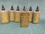 vintage bottle of military oils, 6 4 oz LSA weapons oil medium O-158