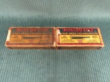2 vintage Winchester 348 Winchester boxes with 20 rds of ammo each