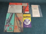 5 vintage Winchester advertising pieces, Model 70, Model 71, Model 61,