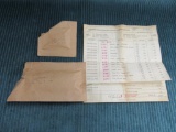 Vintage parts and paperwork, M1 sight spring, 03 floor plate and a