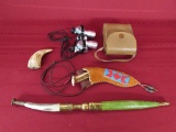 Horn handle dagger, horn handle stone knife, large claw. Kurt miller 8x20