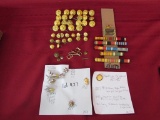 vintage military pins, bars, and buttons.