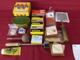 Lot of Muzzle loading items. Round balls. loading items, and more
