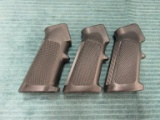 3- AR Pistol grips, all plastic, see photos for details