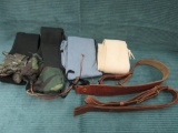 Misc Lot, 1- Leather Military Style Sling, 1- Leather Rifle Sling,