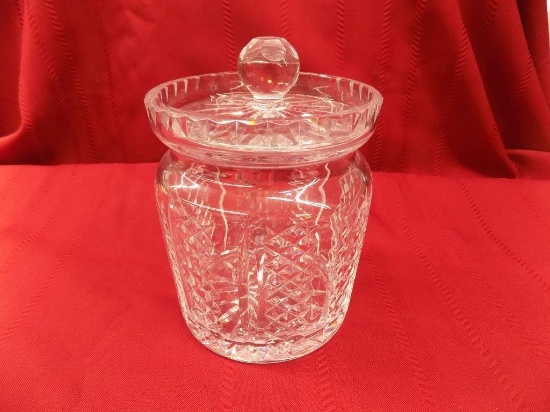 Waterford cover jar approx. 5"x 7 1/4"