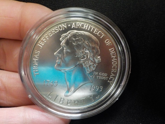M11  UNC  Silver Dollar 1993 - Thomas Jefferson