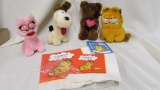 4 Garfield plush toys, 5.5