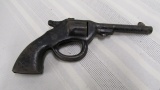 Vintage tin pistol with no markings, fold over tab