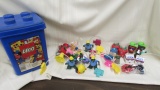 Lego bucket with assortment of 22 McDonald Happy