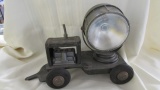 vintage Lumar Army spotlight trailer, tires marked