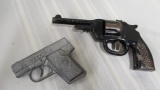 2 vintage toys, vintage Hubley Dick Pistol 4.25