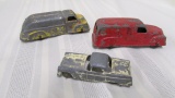 3 vintage Tootsie toy cars, 4