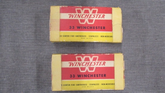 x2 vintage boxes of 33 winchester 40rds total.
