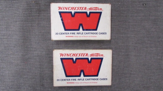 x2 vintage boxes of 38-55 win, 40rds total reloads