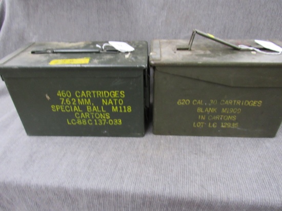 x2 large metal ammo cans.