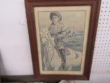 x2 vintage prints, Buffalo Bill & winchester advert