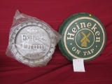 Heineken Beer sign and Fyfe & Drum sign