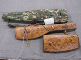 Tactical rifle case & 2 leather quivers/scabbards