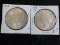 J17  EF  (2) Silver Dollars 1923, 1923-S - 2 X $