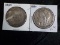 H4  VF  (2) Silver Dollars 1880, 1880 - 2 X $