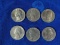 A6  UNC  (6) Quarters Washington 1965 to 1968 Clad - All Diff. 6 X $