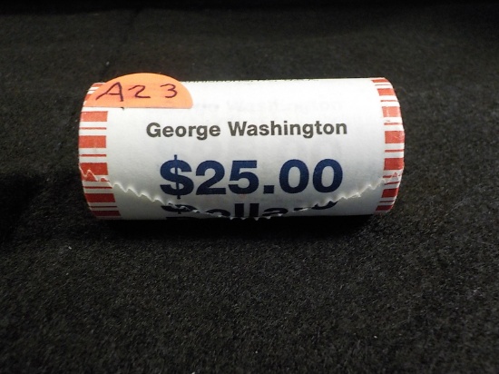 A23  GemUNC  Roll of Washington Presidential Dollars - $25.00 Face
