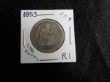 R1  VG  Quarter 1853 Liberty Seated (Arrows Rays)