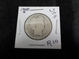 R10  AG  Quarter 1900-S Barber KEY COIN