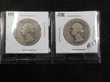 R27  G/VG  (2) Quarters 1932, 1932 Washington - 2 X $