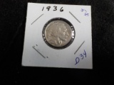 D34  EF  Nickel Buffalo 1936