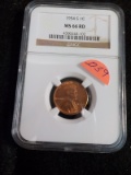 D39  MS-66RD  Cent Lincoln 1954-S - NGC Slab