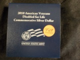 T28  Proof  Silver Dollar 2010 American Disabled Veterans
