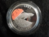 T37  UNC  Bermuda 1993 $2.00 Silver