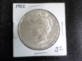 J2  UNC  Silver Dollar 1922