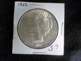 J3  UNC  Silver Dollar 1922