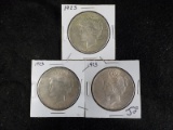 J20  VF/EF  (3) Silver Dollars 1923, 23, 23 - 3 X $