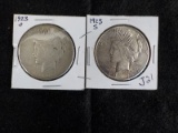 J21  F/VF  (2) Silver Dollars 1923-S, 1923-S - 2 X $