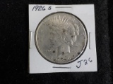 J26  EF  Silver Dollar 1926-S (Carbon Spots)