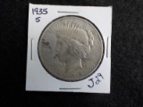J29  F  Silver Dollar 1935-S (Carbon Spots)