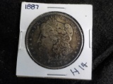 H14  VF  Silver Dollar 1887